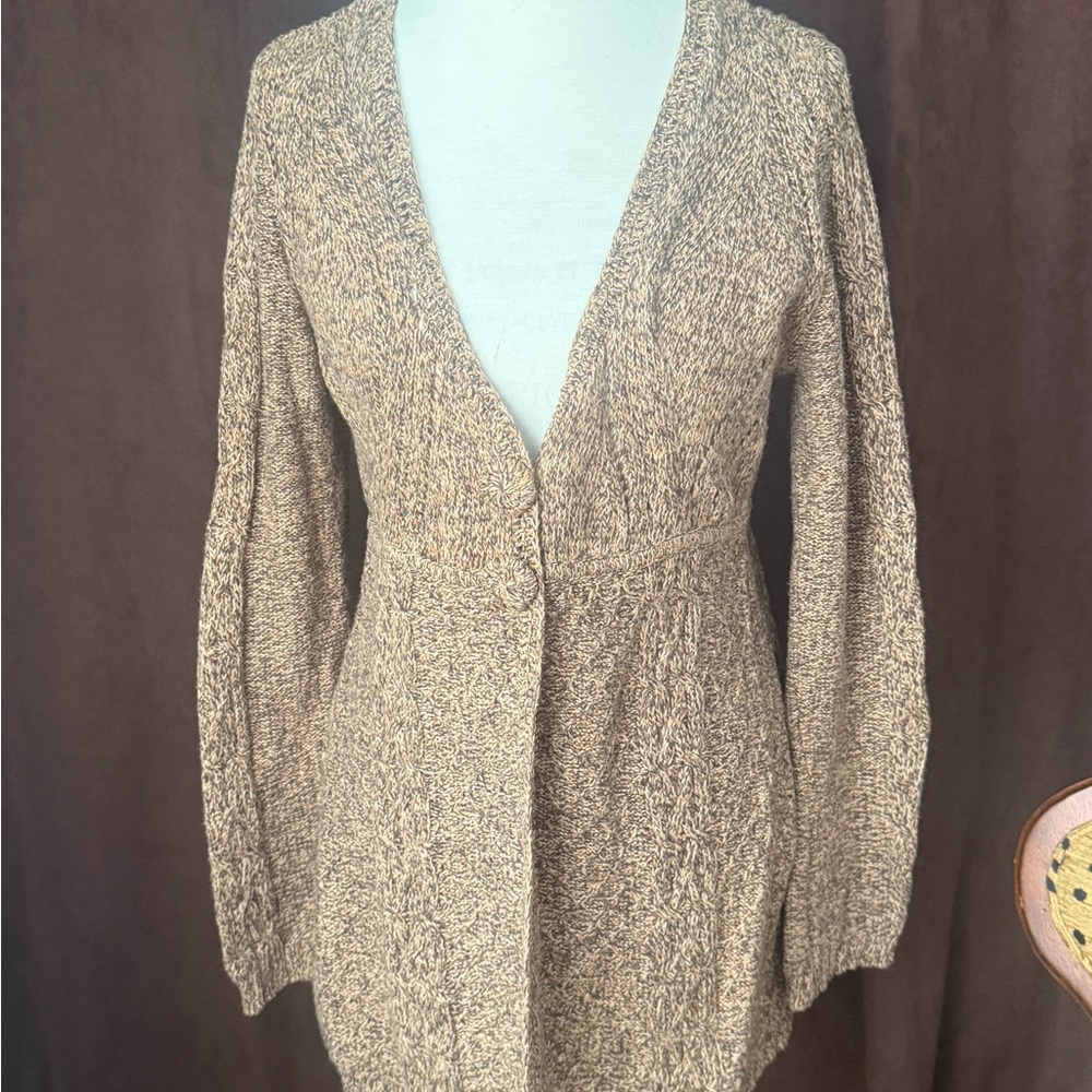 DKNY Beige Knit Cardigan